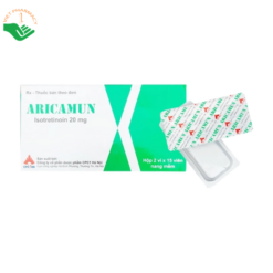 Thuốc Aricamun 20mg CPC1HN điều trị mụn trứng cá mức độ nặng (Hộp 2 vỉ x 15 viên)