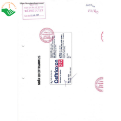 Thuốc Ceftriaxon 2g Glomed điều trị nhiễm khuẩn do vi khuẩn nhạy cảm (Hộp 10 lọ)