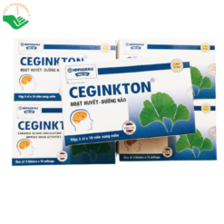 Thuốc Ceginkton HDPHARMA hỗ trợ điều trị thiểu năng tuần hoàn não, suy giảm trí nhớ (Hộp 5 vỉ x 10 viên)