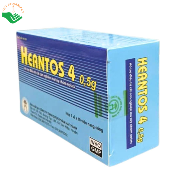 Thuốc Heantos 4 Dược phẩm Hà Thành hỗ trợ cắt cơn nghiện opiat (Hộp 7 vỉ x 10 viên)