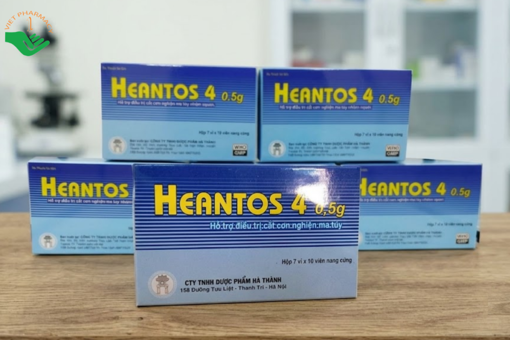 Thuốc Heantos 4 Dược phẩm Hà Thành hỗ trợ cắt cơn nghiện opiat (Hộp 7 vỉ x 10 viên)