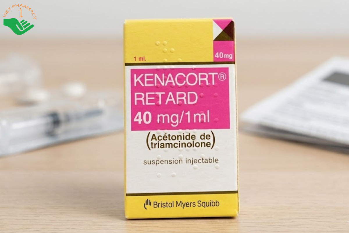 Thuốc Kenacort Retard 40mg/1ml Bristol-Myers Squibb điều trị viêm, dị ứng và một số bệnh lý thấp khớp (Hộp 1 ống 2ml)