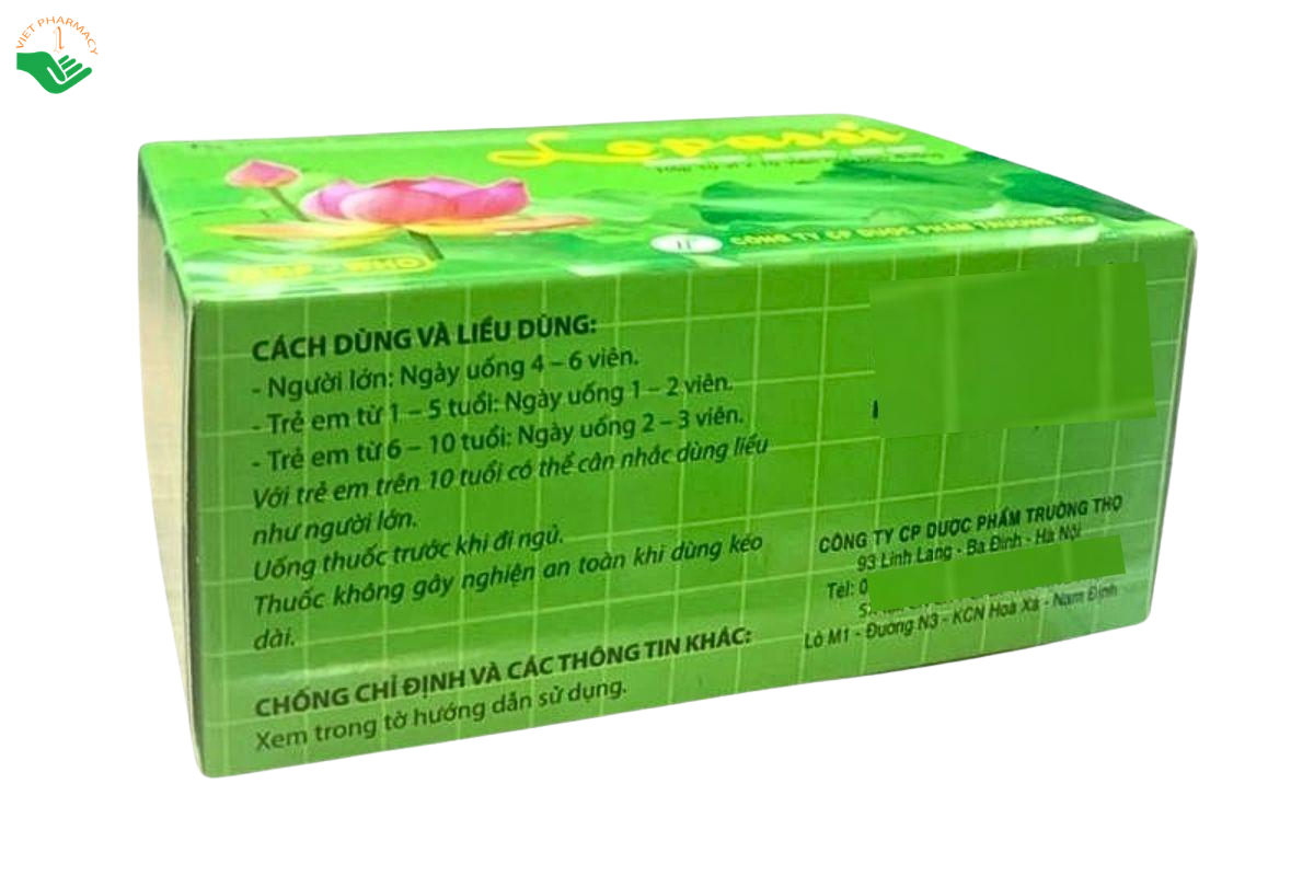 Thuốc Lopassi Trường Thọ Pharma giúp dưỡng tâm an thần (Hộp 10 vỉ x 10 viên)