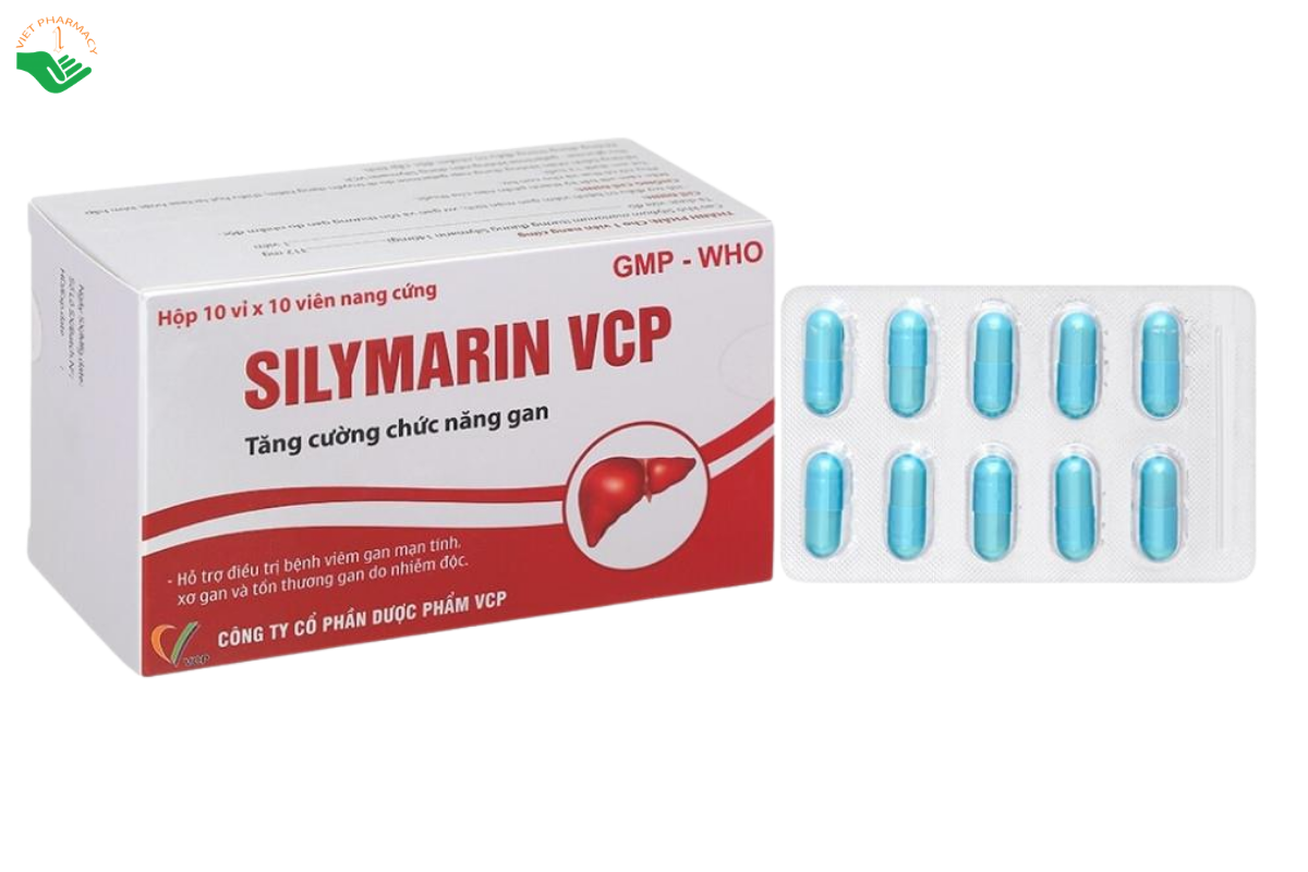 Thuốc Silymarin VCP 140mg Dược phẩm VCP hỗ trợ điều trị viêm gan (Hộp 10 vỉ x 10 viên)