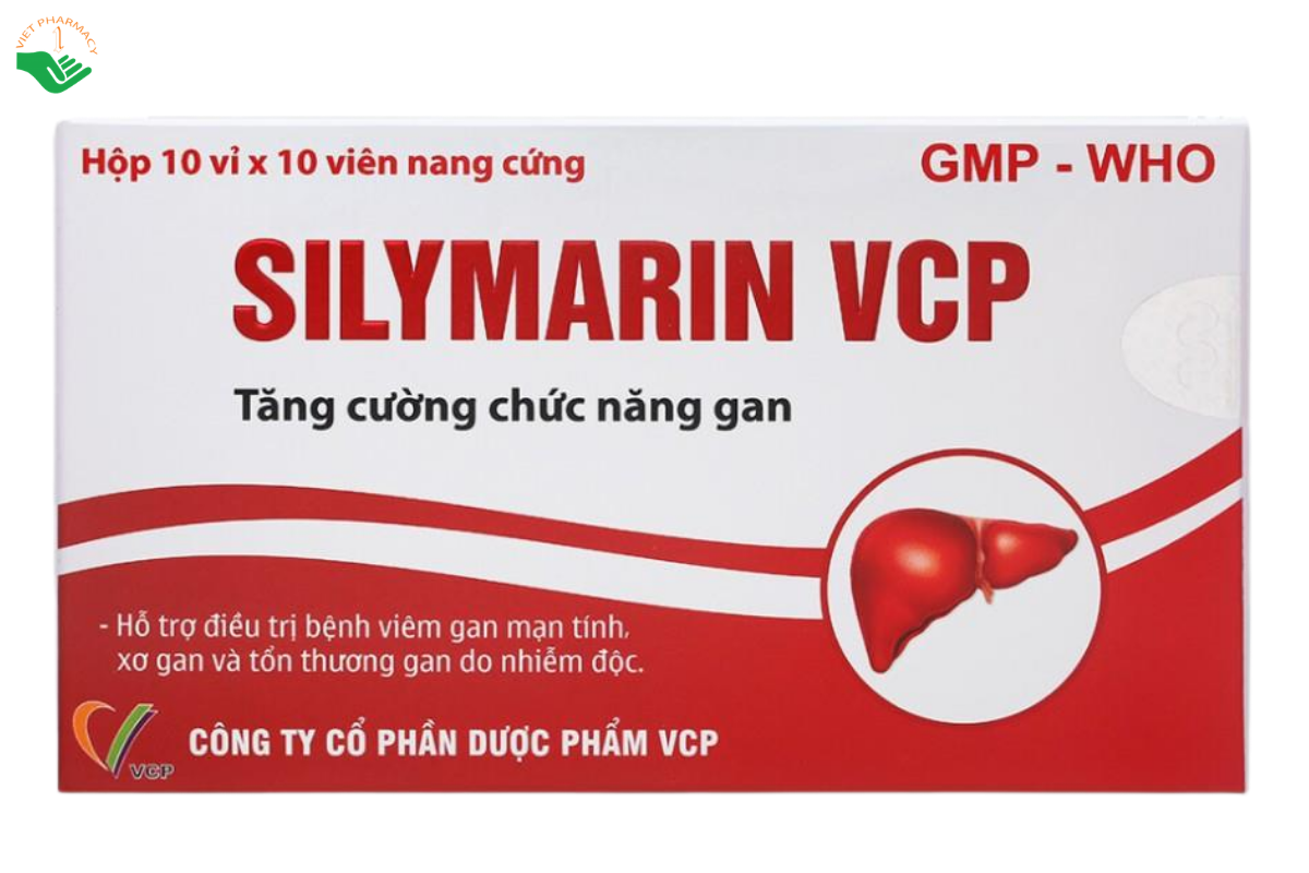 Thuốc Silymarin VCP 140mg Dược phẩm VCP hỗ trợ điều trị viêm gan (Hộp 10 vỉ x 10 viên)