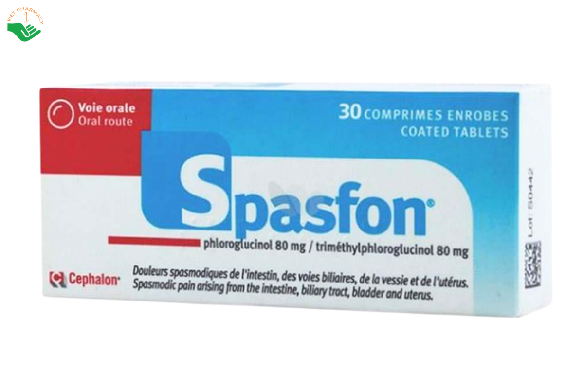 Thuốc Spasfon Lab Macors giảm co thắt đường tiêu hóa và phụ khoa (Hộp 3 vỉ x 10 viên)