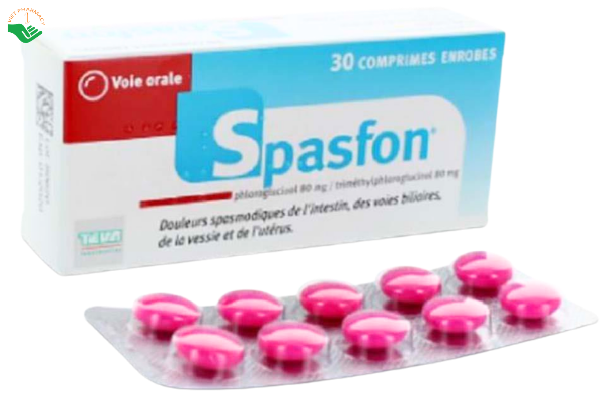 Thuốc Spasfon Lab Macors giảm co thắt đường tiêu hóa và phụ khoa (Hộp 3 vỉ x 10 viên)