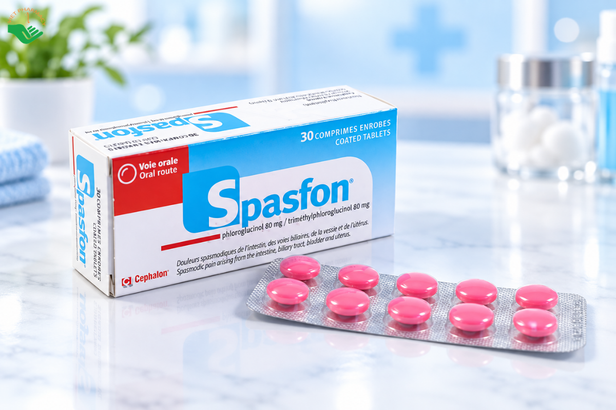 Thuốc Spasfon Lab Macors giảm co thắt đường tiêu hóa và phụ khoa (Hộp 3 vỉ x 10 viên)