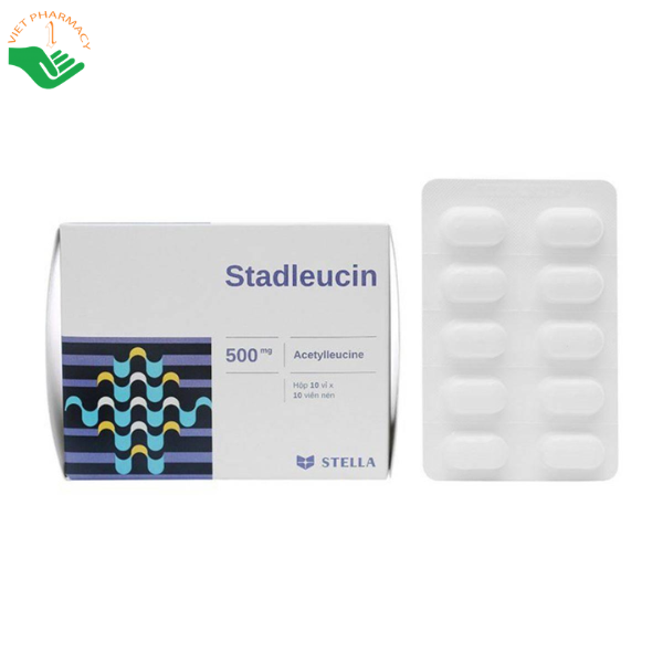 Thuốc Stadleucin 500mg Stellapharm điều trị chóng mặt, mất thăng bằng (Hộp 10 vỉ x 10 viên)