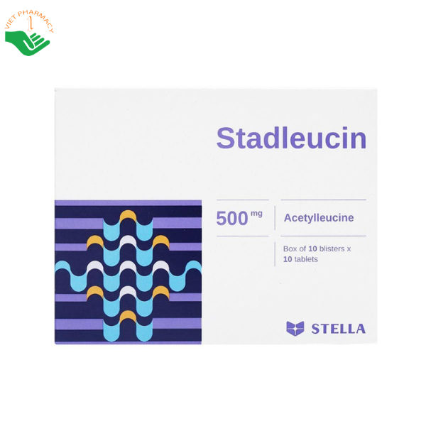 Thuốc Stadleucin 500mg Stellapharm điều trị chóng mặt, mất thăng bằng (Hộp 10 vỉ x 10 viên)