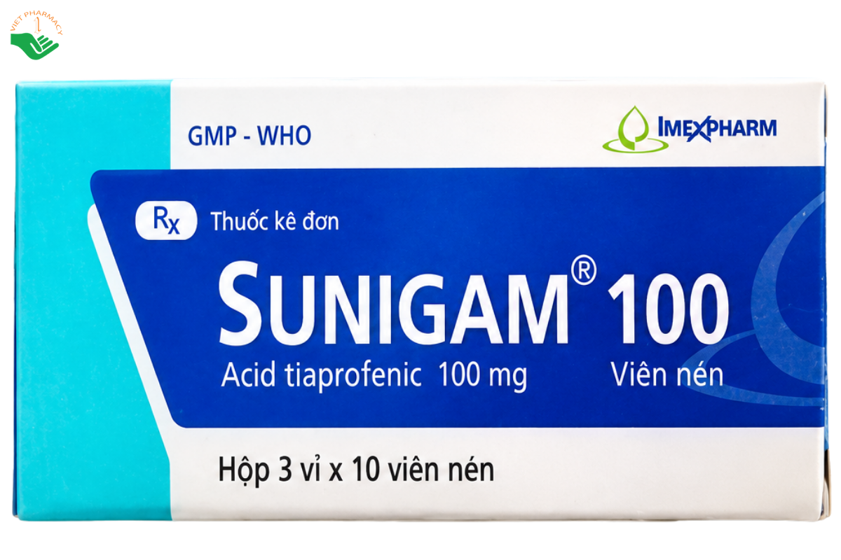 Thuốc Sunigam 100 Imexpharm điều trị viêm đau xương khớp (Hộp 3 vỉ x 10 viên)