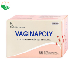 Thuốc Vaginapoly PHIL Inter Pharma điều trị nhiễm trùng âm đạo và cổ tử cung (Hộp 2 vỉ x 6 viên)