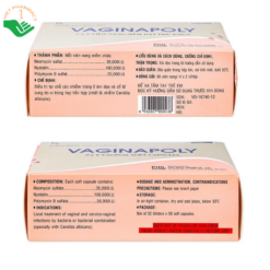 Thuốc Vaginapoly PHIL Inter Pharma điều trị nhiễm trùng âm đạo và cổ tử cung (Hộp 2 vỉ x 6 viên)