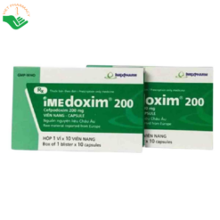 Thuốc Imedoxim 200 Imexpharm điều trị nhiễm khuẩn hô hấp, tiết niệu và da, mô mềm (Hộp 1 vỉ x 10 viên)