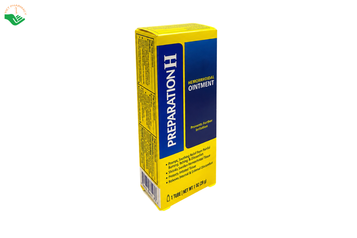 Thuốc mỡ bôi trĩ Preparation H Ointment Pfizer giảm đau rát hậu môn (Tuýp 28g)