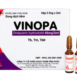 Thuốc tiêm Vinopa 40mg/2ml Vinphaco giảm đau co thắt cơ trơn (Hộp 10 ống x 2ml)