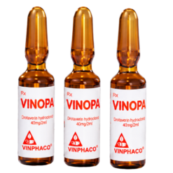 Thuốc tiêm Vinopa 40mg/2ml Vinphaco giảm đau co thắt cơ trơn (Hộp 10 ống x 2ml)