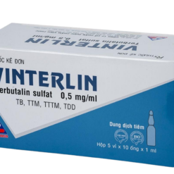 Thuốc tiêm Vinterlin 0,5mg/1ml Vinphaco điều trị co thắt phế quản (Hộp 5 vỉ x 10 ống)