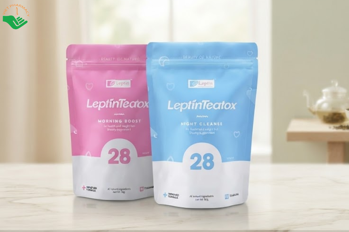 Trà Leptin Teatox Smart Sense hỗ trợ kiểm soát cân nặng (14 túi ngày + 7 túi đêm)