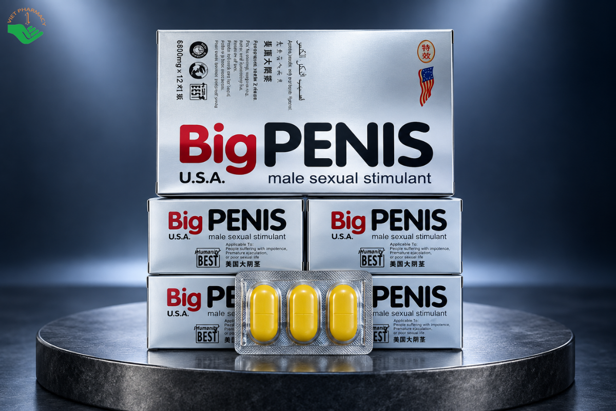 Viên uống Big Penis U.S.A. Man Best hỗ trợ tăng cường sinh lý nam (Hộp 12 viên)