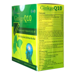 Viên uống Ginkgo Q10 IsoPharco hỗ trợ hoạt huyết dưỡng não (Hộp 10 vỉ x 10 viên)