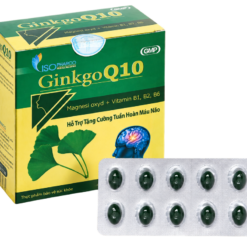 Viên uống Ginkgo Q10 IsoPharco hỗ trợ hoạt huyết dưỡng não (Hộp 10 vỉ x 10 viên)