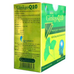 Viên uống Ginkgo Q10 IsoPharco hỗ trợ hoạt huyết dưỡng não (Hộp 10 vỉ x 10 viên)