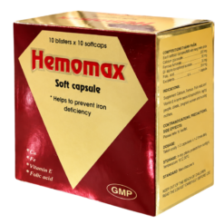Viên uống Hemomax NamHa Pharma bổ sung sắt và canxi (Hộp 10 vỉ x 10 viên)