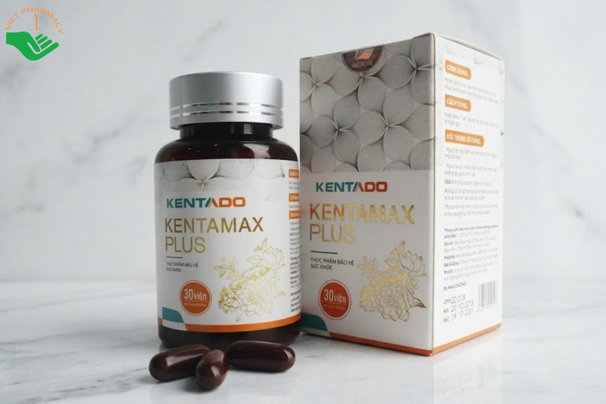 Viên uống Kentamax Plus Kentado hỗ trợ tăng cân, cải thiện tiêu hóa và hấp thu dưỡng chất (Hộp 30 viên)