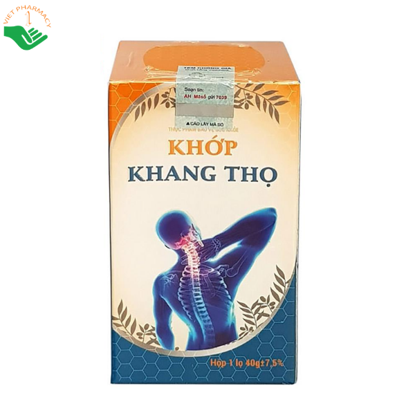 Viên uống Khớp Khang Thọ Nam Dương hỗ trợ giảm đau nhức xương khớp, đau mỏi vai gáy và tê bì chân tay (Hộp 1 lọ 40g)