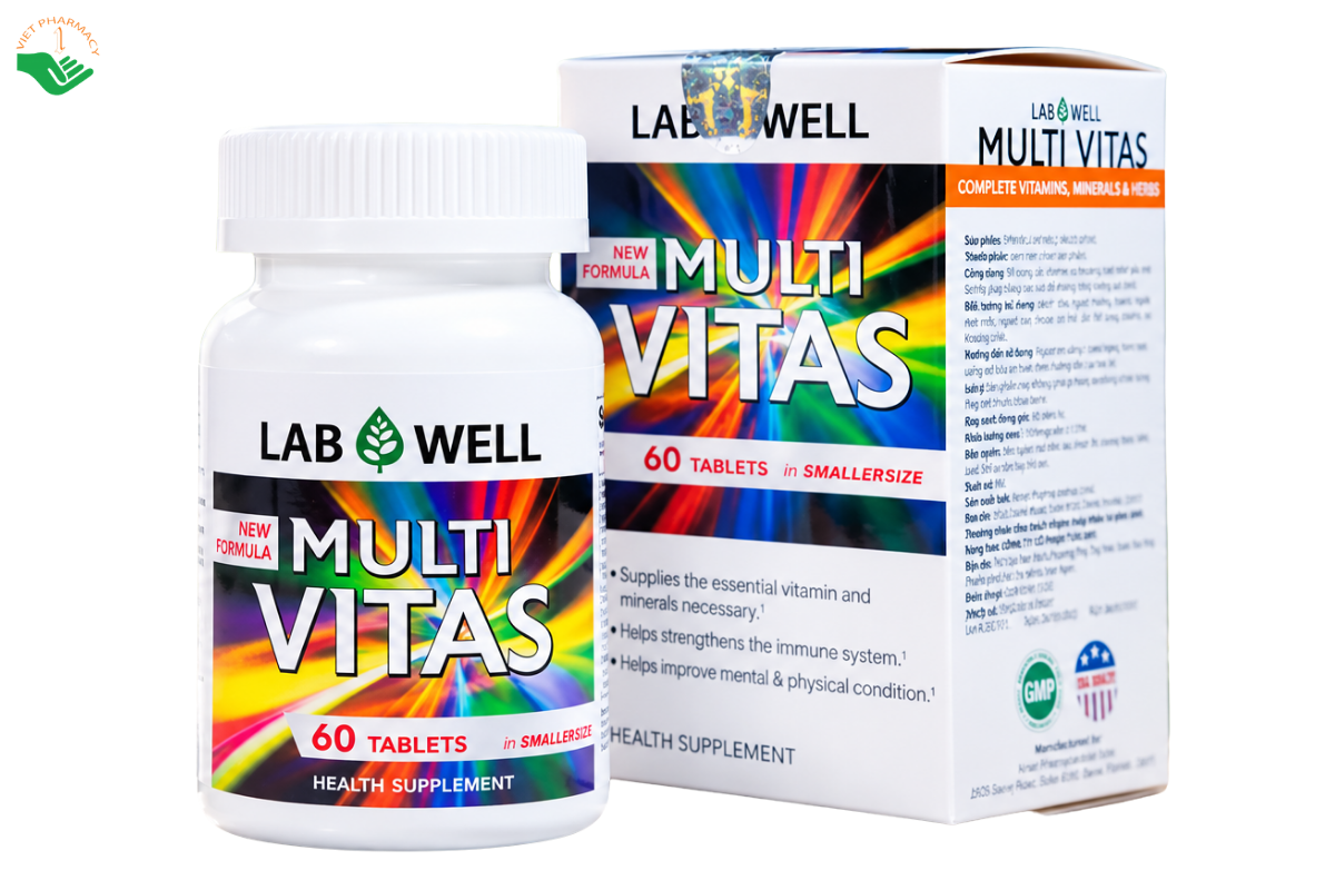 Viên uống Multi Vitas Lab Well bổ sung vitamin và khoáng chất (Hộp 60 viên)