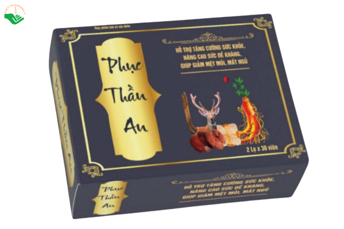 Viên uống Phục Thần An Vgas hỗ trợ bồi bổ cơ thể và cải thiện giấc ngủ (Hộp 2 lọ x 30 viên)