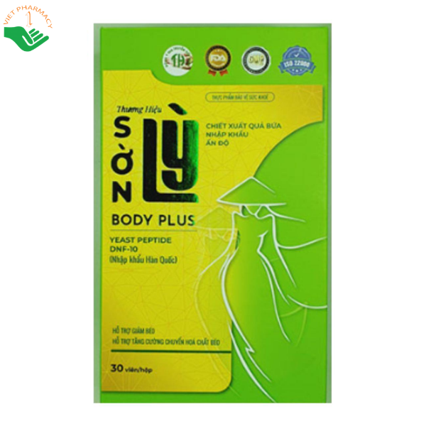 Viên uống Sờn Lỳ Body Plus Dược Phẩm Vĩnh Điển hỗ trợ giảm cân, kiểm soát cân nặng (Hộp 30 viên)
