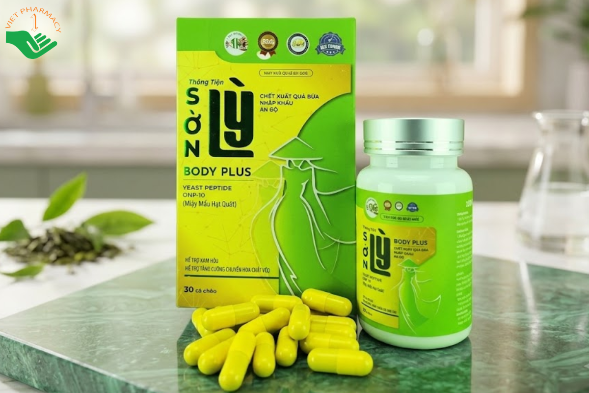 Viên uống Sờn Lỳ Body Plus Dược Phẩm Vĩnh Điển hỗ trợ giảm cân, kiểm soát cân nặng (Hộp 30 viên)