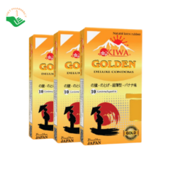 Bao cao su Okiwa Golden ngừa thai an toàn, phòng tránh bệnh lây truyền qua đường tình dục (Hộp 10 cái)
