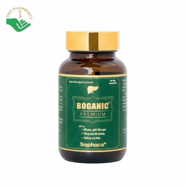 Boganic Premium Traphaco hỗ trợ bảo vệ tế bào gan, thải độc gan và tăng cường chức năng gan (Hộp 30 viên)
