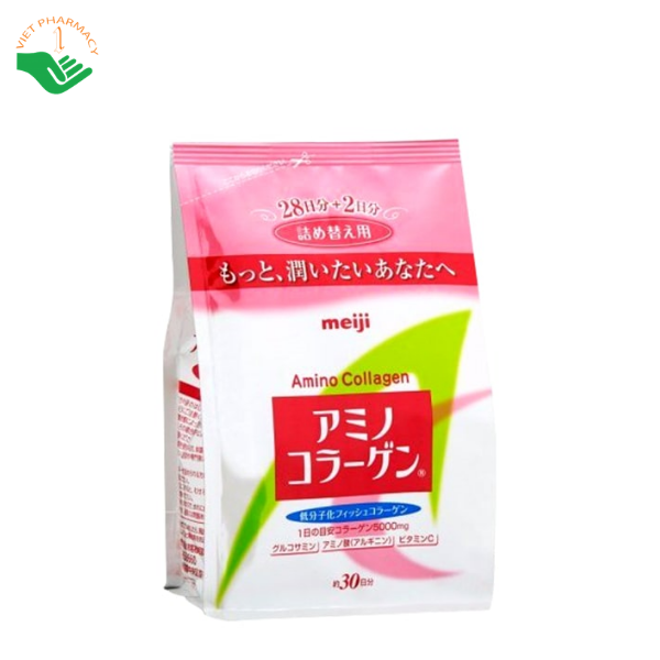 Bột Amino Collagen Meiji bổ sung collagen và hỗ trợ đẹp da (Gói 200g)