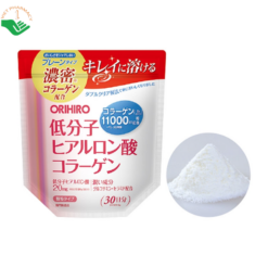 Bột Collagen Hyaluronic Acid Orihiro bổ sung collagen, cấp ẩm sâu và tăng độ đàn hồi cho da (Túi 180g)