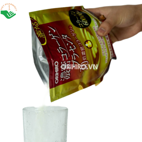 Bột Collagen nhau thai heo Orihiro hỗ trợ bổ sung collagen và chăm sóc da (Gói 120g)