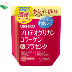 Bột Collagen Proteoglycan nhau thai heo Orihiro hỗ trợ bổ sung collagen và chăm sóc da (Túi 180g)