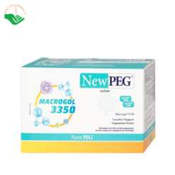 Bột Macrogol 3350 NewPEG hỗ trợ nhuận tràng và cải thiện táo bón (Hộp 30 gói)