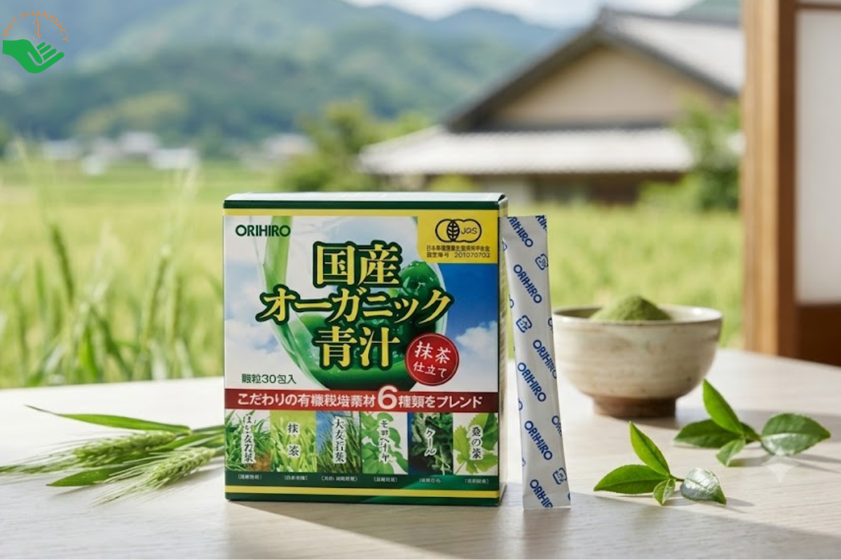 Bột rau xanh Aojiru Orihiro bổ sung chất xơ và dưỡng chất (Hộp 30 gói)