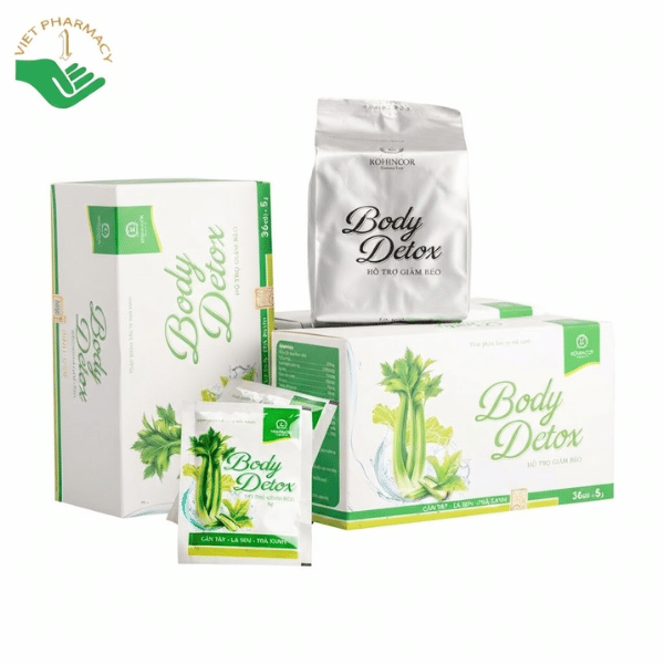 Body Detox Kohinoor hỗ trợ giảm tích tụ mỡ thừa, hỗ trợ giảm béo (Hộp 36 gói x 5g)