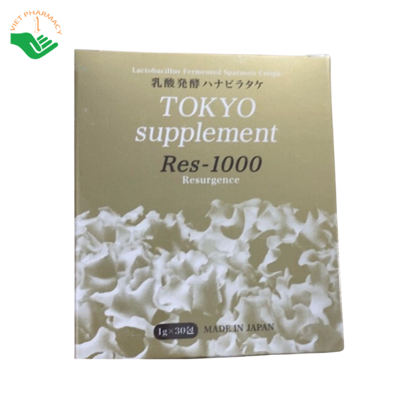 Bột uống Tokyo Supplement Res-1000 Hokoen hỗ trợ chống oxy hóa, tăng cường sức đề kháng (Hộp 30 gói x 1g) - Ảnh 2