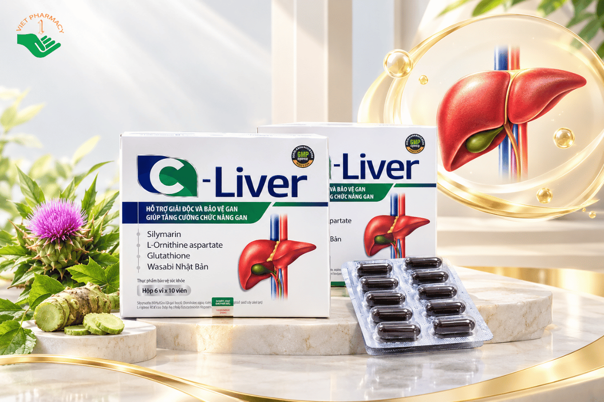 C-Liver OSHII hỗ trợ giải độc và bảo vệ gan, tăng cường chức năng gan (Hộp 60 viên)