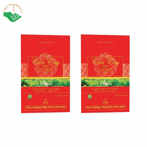 Cần Tây Nano Collagen Hops hỗ trợ tăng cường chuyển hóa chất béo, hỗ trợ giảm béo ở người béo phì (Hộp x 30 gói)