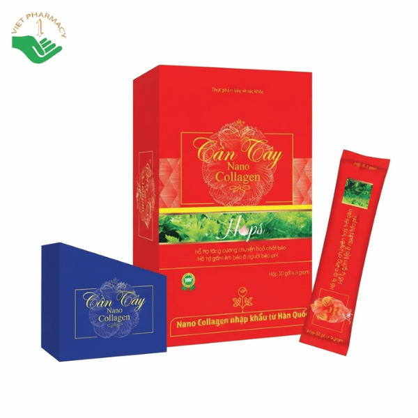Cần Tây Nano Collagen Hops hỗ trợ tăng cường chuyển hóa chất béo, hỗ trợ giảm béo ở người béo phì (Hộp x 30 gói)