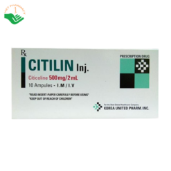 Thuốc tiêm Citilin Korea United Pharm dùng trong chấn thương sọ não, tai biến mạch máu não (Hộp 10 ống x 2ml)