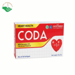 Coda Heart Health hỗ trợ giảm cholesterol máu, chống oxy hóa, tốt cho sức khỏe tim mạch (Hộp 30 viên)