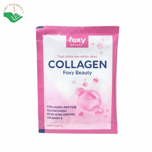 Collagen Foxy Beauty Syntech hỗ trợ dưỡng da, tăng độ ẩm, độ đàn hồi (Hộp 30 gói x 5g)